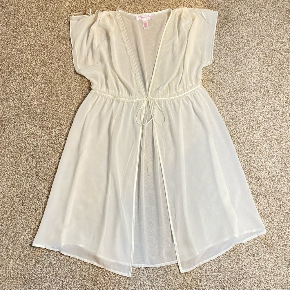 Oscar de la Renta Pink Label Sheer Chemise, Medium